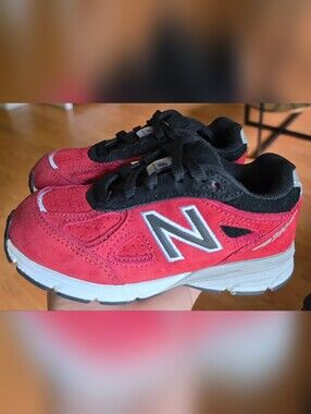 Sz 10 Wide Toddler Kids NEW BALANCE 990 V3 Burgundy/Black